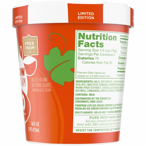 Simple Truth™ Low Cow Lite Pumpkin Ice Cream Perspective: right