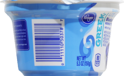 Kroger® Blueberry Nonfat Greek Yogurt Cup Perspective: right