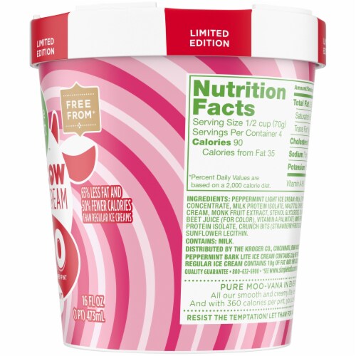 Simple Truth™ Low Cow Lite Peppermint Bark Ice Cream Perspective: right