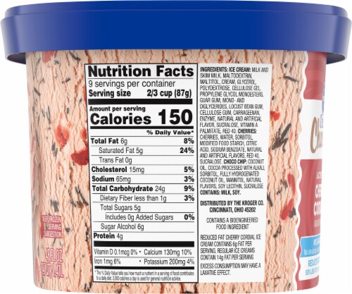 Kroger® Deluxe Churned Lactose Free No Sugar Added Cherry Cordial Ice Cream Tub Perspective: right