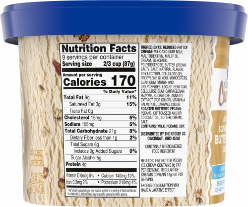 Kroger® Deluxe Churned Lactose Free Southern Crunch Butter Pecan Ice Cream Perspective: right