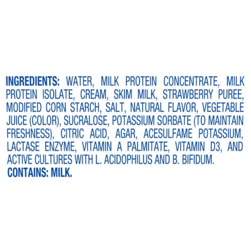 Kroger Carbmaster Strawberry Cream Protein Yogurt Smoothie Perspective: right