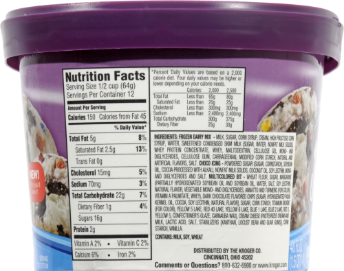 Kroger® Deluxe Jammed Cupcake Party Ice Cream Perspective: right