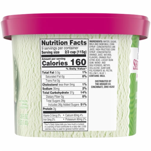 Kroger® Deluxe Low Fat Lime Sherbet, 48 fl oz - King Soopers