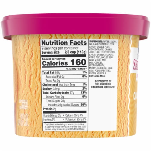 Kroger® Deluxe Low Fat Orange Sherbet Perspective: right