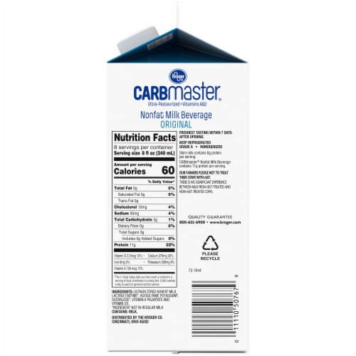 Kroger® CarbMaster Original Nonfat Lactose Free Milk Beverage Perspective: right