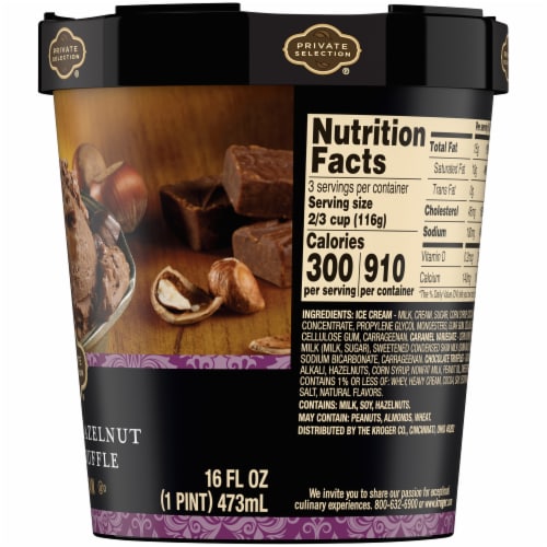 Private Selection® Caramel Hazelnut Fudge Truffle Ice Cream Perspective: right