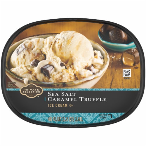 Private Selection® Sea Salt Caramel Truffle Ice Cream Tub Perspective: right