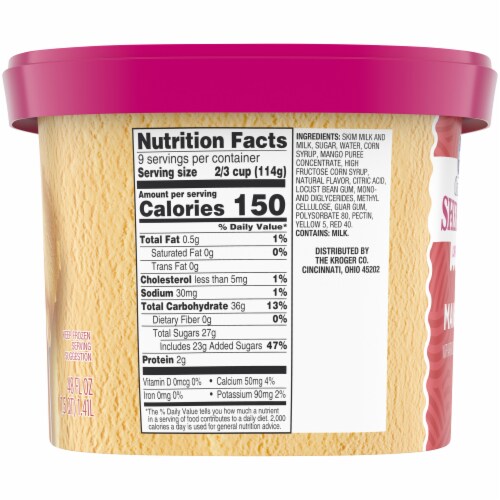 Kroger® Deluxe Low Fat Mango Sherbet Perspective: right