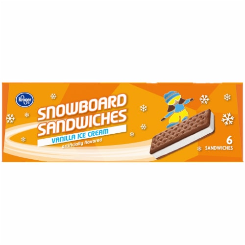 Kroger® Snowboard Vanilla Ice Cream Sandwiches Perspective: right