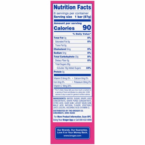 Kroger® Grape Fruit Bars Perspective: right