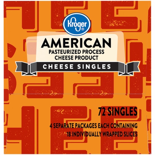 Kroger® American Cheese Singles 72 Count Package Perspective: right