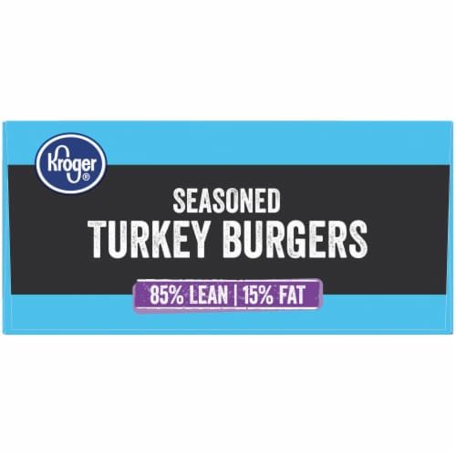 Kroger® 85% Lean Seasoned Turkey Burgers Perspective: right