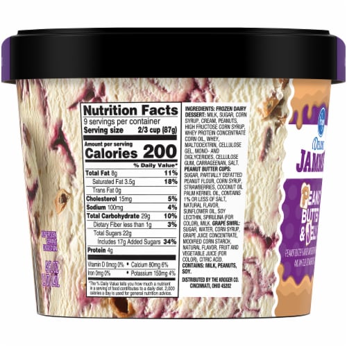 Kroger® Deluxe Jammed Peanut Butter & Jelly Ice Cream Perspective: right