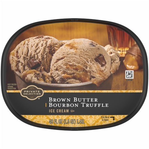 Private Selection® Brown Butter Bourbon Truffle Ice Cream Tub Perspective: right