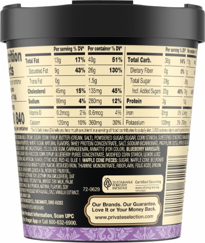 Private Selection™ Maine Blueberry Belgian Waffle Cone Ice Cream Pint Perspective: right