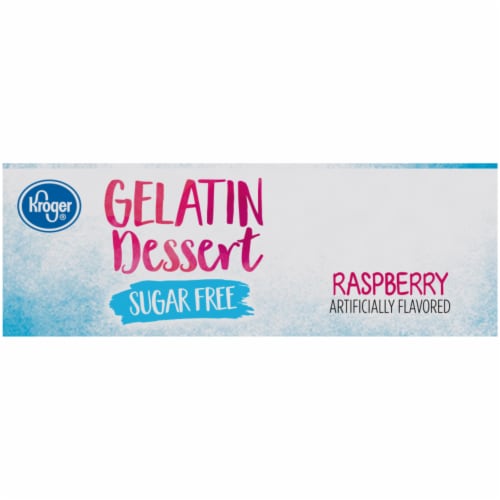 Kroger® Sugar Free Raspberry Flavored Gelatin Dessert Perspective: right