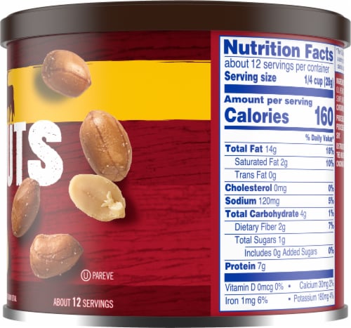 Kroger® Spanish Salted with Sea Salt Peanuts Perspective: right