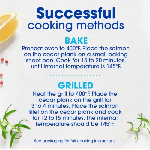Kroger® Farm Raised Atlantic Salmon Portions Cedar Plank Perspective: right