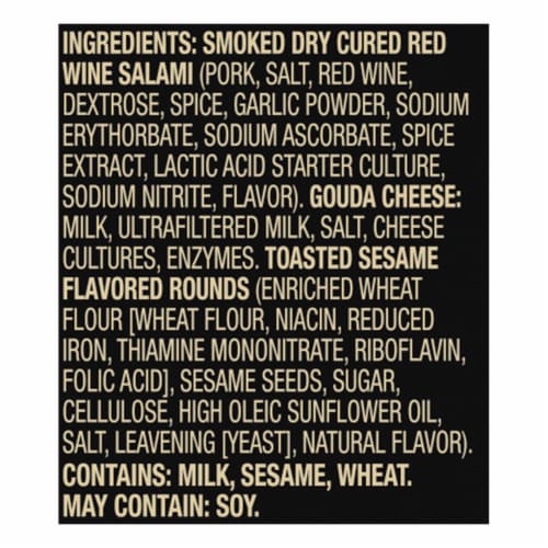 Private Selection® Red Wine Salami Gouda and Sesame Rounds Snack Board Perspective: right