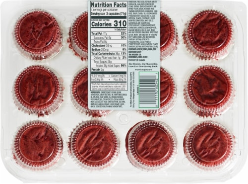 Bakery Fresh Red Velvet Mini Cupcakes Perspective: right