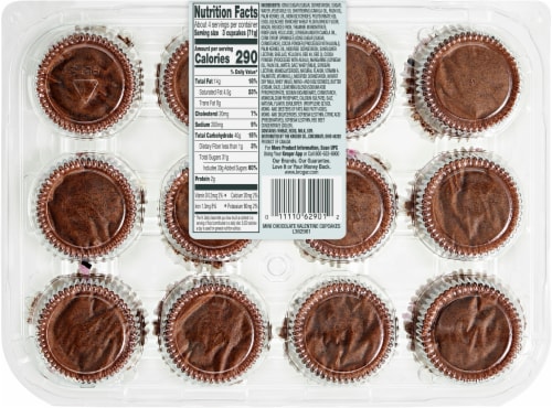 Bakery Fresh Mini Valentine Chocolate Cupcake Perspective: right