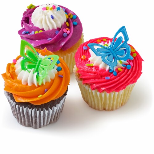 Variety Cupcakes with Buttercream Icing Perspective: right