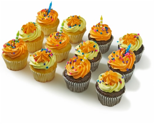 Cupcakes With Whippy Icing Variety Perspective: right