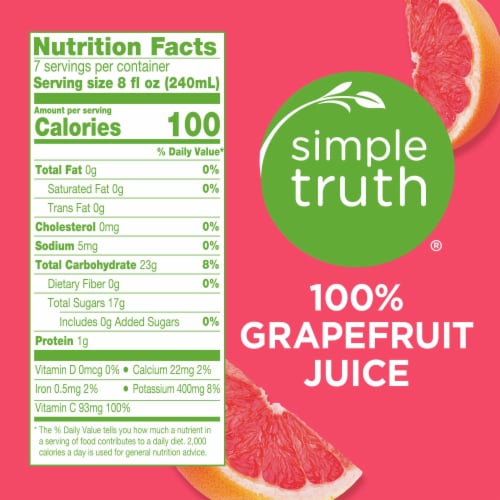 Simple Truth® Cold Pressed 100% Grapefruit Juice Perspective: right
