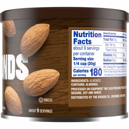 Kroger® Unsalted Raw Almonds Perspective: right