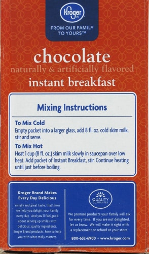 Kroger® Chocolate Instant Breakfast Mix Perspective: right