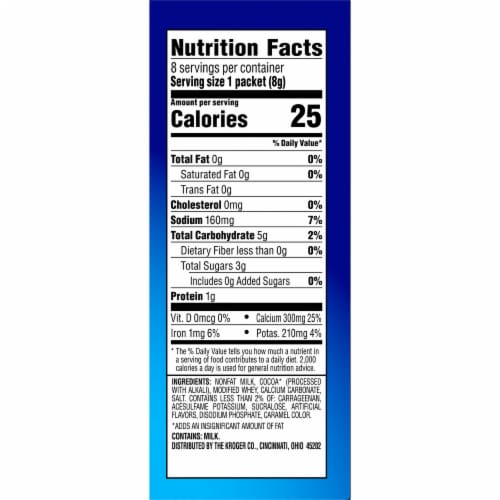 Kroger® Fat Free Milk Chocolate Dutch Hot Cocoa Mix Perspective: right