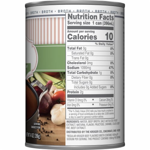 Kroger® Fat Free Reduced Sodium Beef Broth Perspective: right