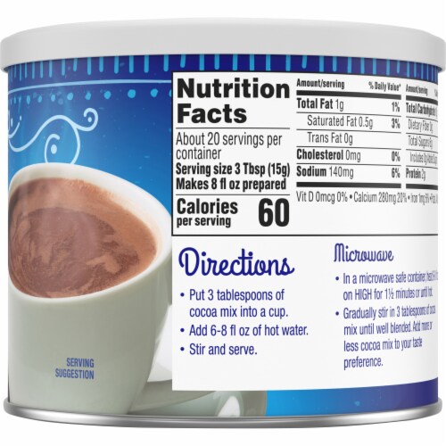 Kroger® No Sugar Added Milk Chocolate Dutch Hot Cocoa Mix Perspective: right