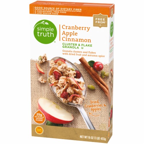 Simple Truth® Cranberry Apple Cinnamon Cluster & Flake Granola Cereal Perspective: right