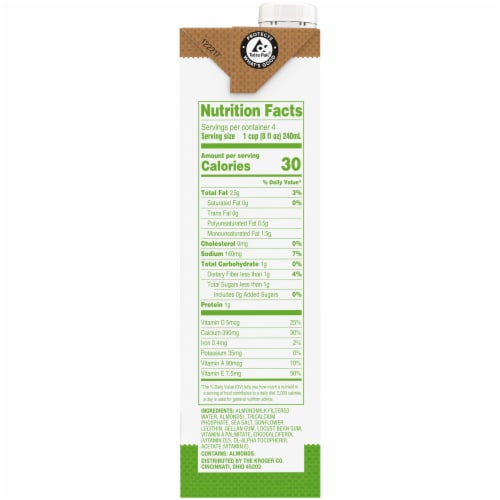Simple Truth™ Unsweetened Almond Milk Perspective: right