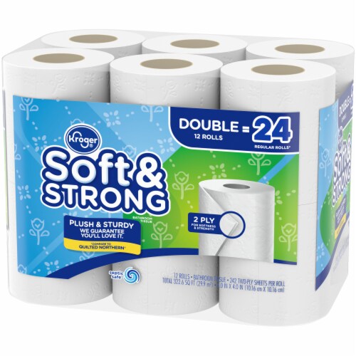 Kroger® Soft & Strong Toilet Paper Double Roll Perspective: right