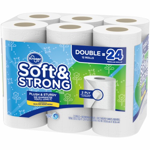 Kroger® Soft & Strong Double Roll Bath Tissue, 12 rolls - QFC