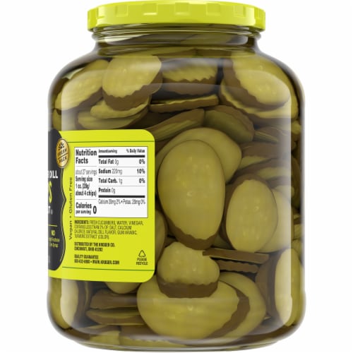 Kroger® Oval Cut Hamburger Dill Pickle Chips Perspective: right