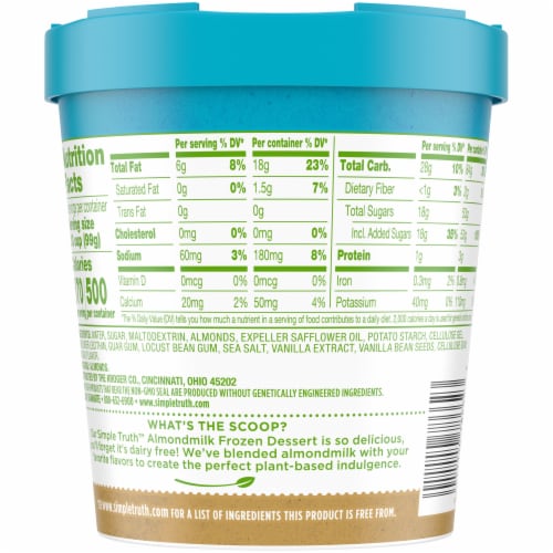 Simple Truth™ Vanilla Bean Dairy Free Almond Frozen Dessert Perspective: right