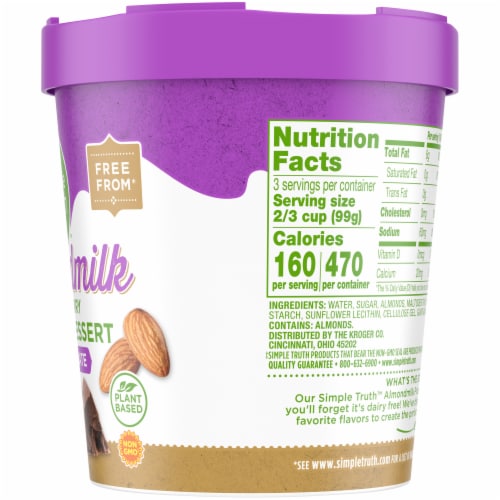 Simple Truth™ Chocolate Almondmilk Dairy Free Frozen Dessert Perspective: right