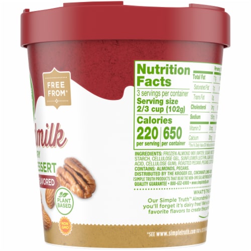 Simple Truth™ Butter Pecan with Almond Milk Base Ice Cream Pint Perspective: right