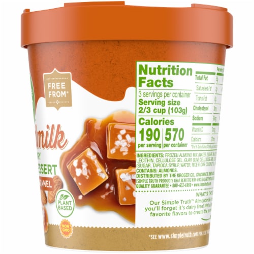 Simple Truth™ Dairy Free Sea Salt Caramel with Almond Milk Base Frozen Dessert Pint Perspective: right