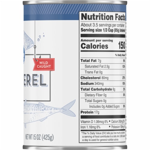 Kroger® Wild Caught Mackerel Perspective: right