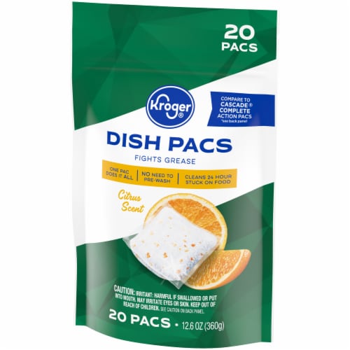 Kroger® Citrus Scent Dishwasher Detergent Pacs Perspective: right