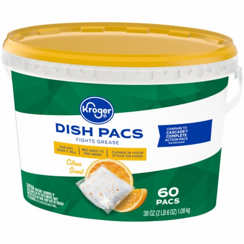Kroger® Citrus Dishwasher Detergent Pacs Perspective: right