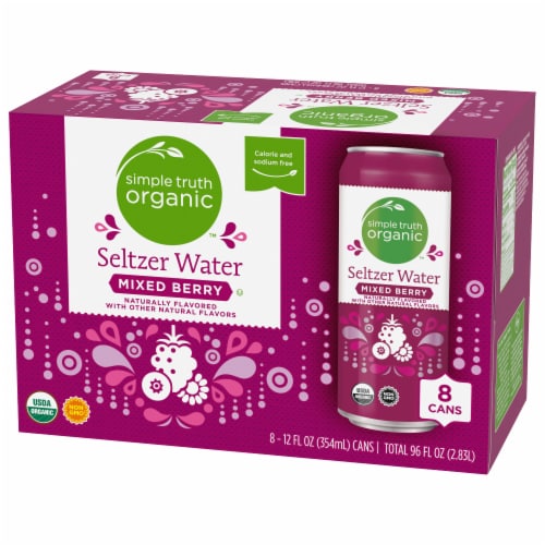 Simple Truth Organic™ Naturally Flavored Mixed Berry Seltzer Water Perspective: right