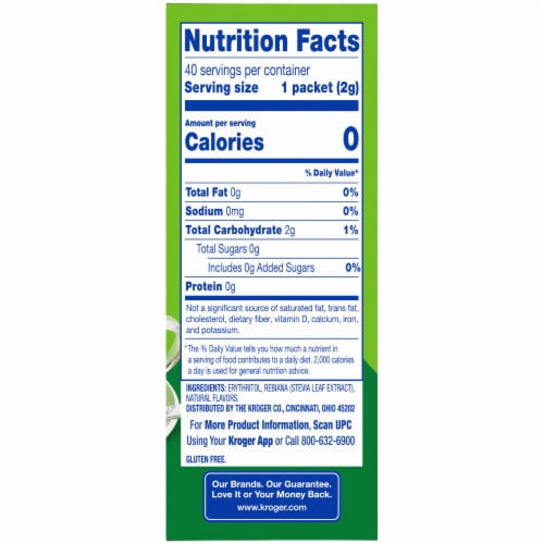 Kroger® Stevia Zero Calorie Sweetener Blend Packets Perspective: right