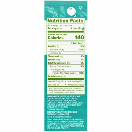 Simple Truth Organic™ Dairy-Free Coconut Paletas Fruit Bars Perspective: right