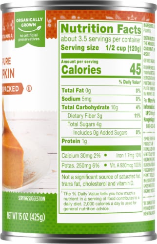 Simple Truth Organic® Solid Packed 100% Pure Pumpkin Perspective: right